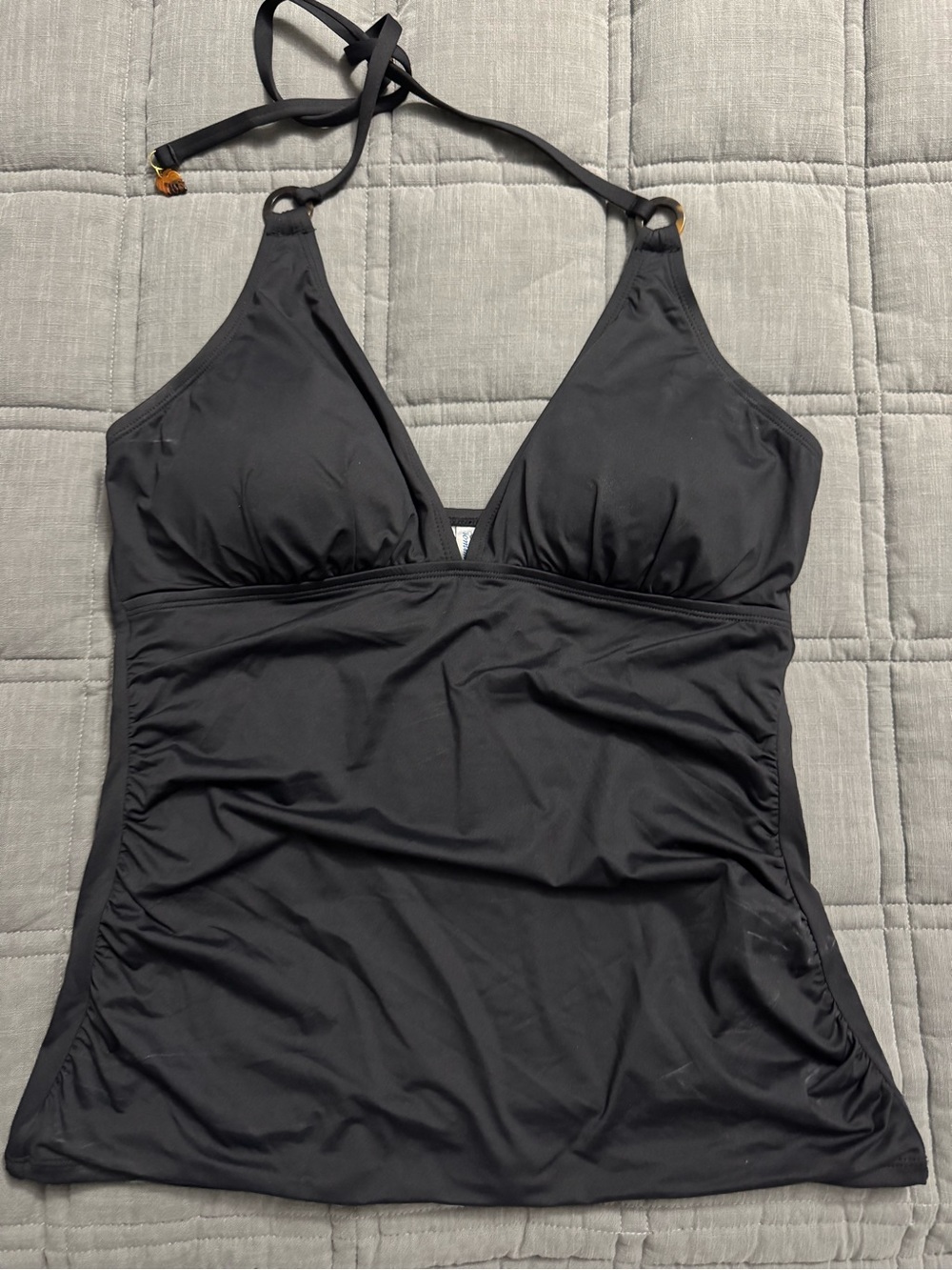 Tommy Bahama Black Halter Swim Top with Tag